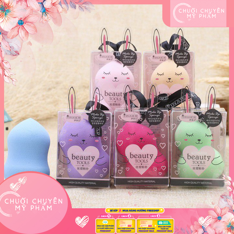 Bông phấn trang điểm make my sponge | hồ lô tán kem nền xịn