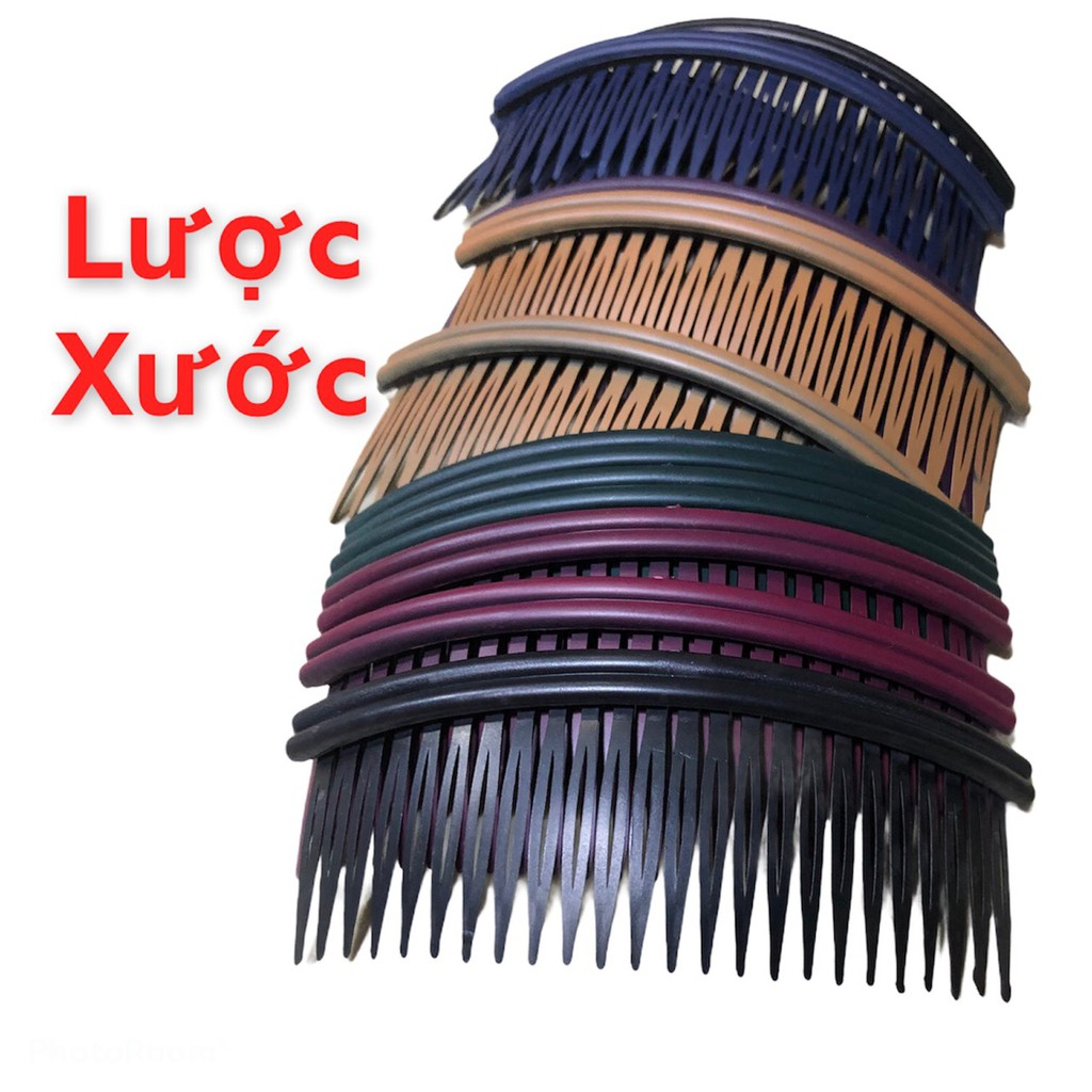 Lược xước cài tóc mái nhiều màu chất liệu nhựa
