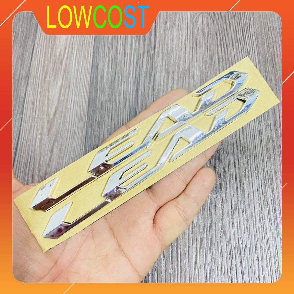 Tem xe lead cao cấp chữ nổi 3d bóng loáng