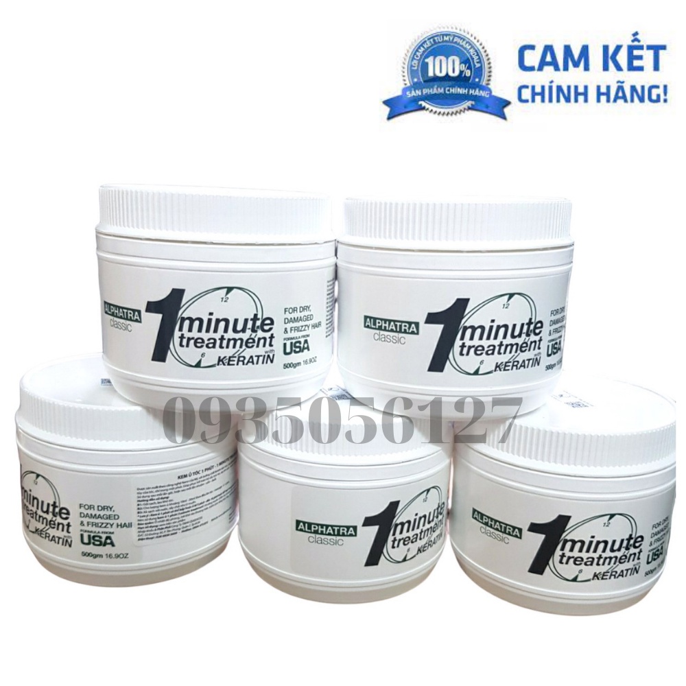 Kem hấp dầu - ủ tóc 1 phút alphatra classic 1 minute 500gr