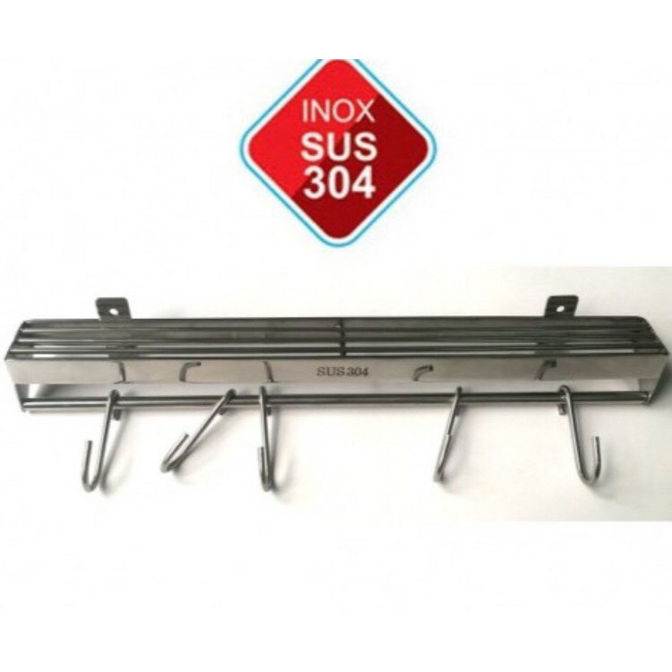 Máng xoang nồi phòng bếp kệ để thớt máng dao nhà bếp 304 cao cấp dài 50cm