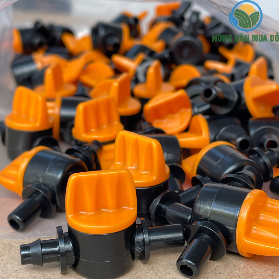 [HCM]20 Van khóa sino 1 đầu trơn 1 gài nối béc tưới điều chỉnh lưu lượng và bán kính | Van khóa ống LDPE 6mm