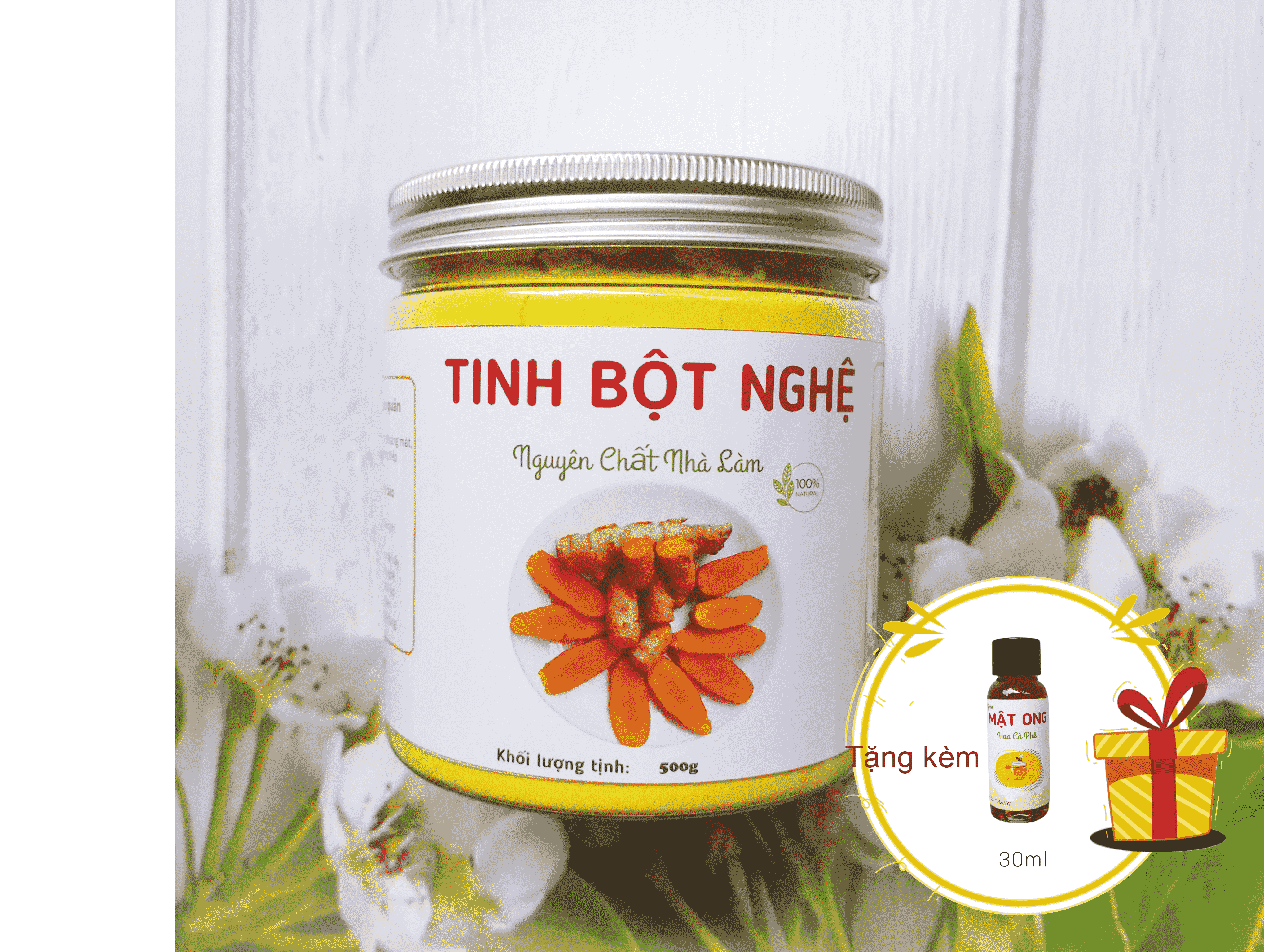 Tinh bột nghệ nguyên chất nhà làm hộp 500g
