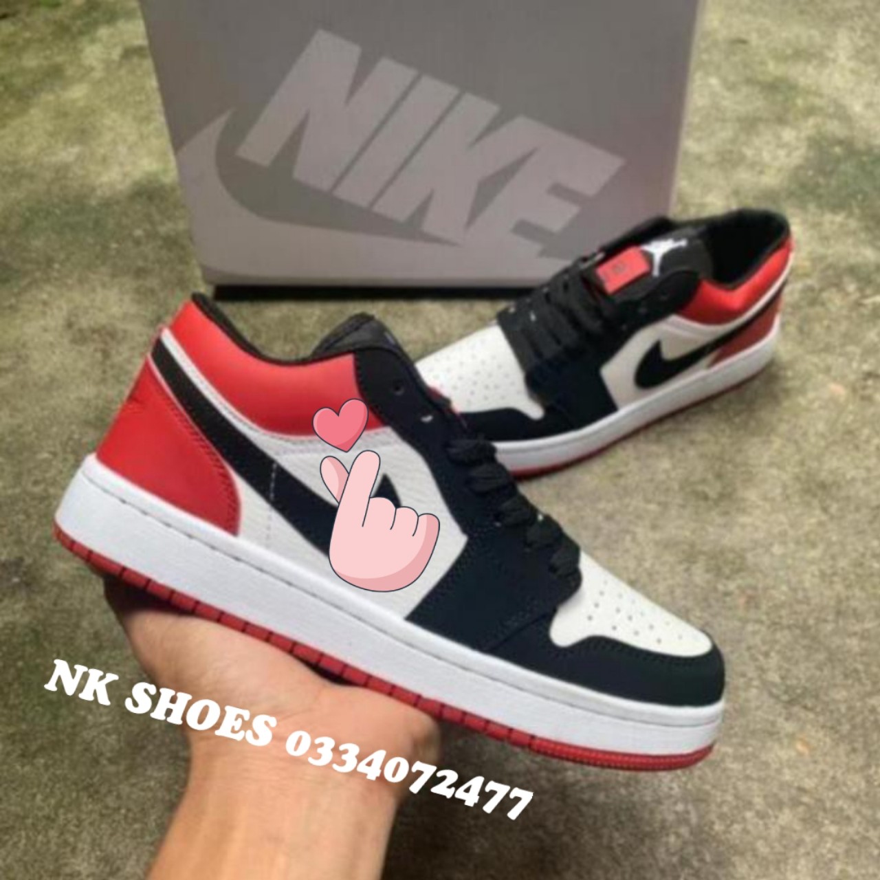 Hot Giày thể thao sneaker jodan đen đỏ thấp cổ full box full bill ! HOT . <