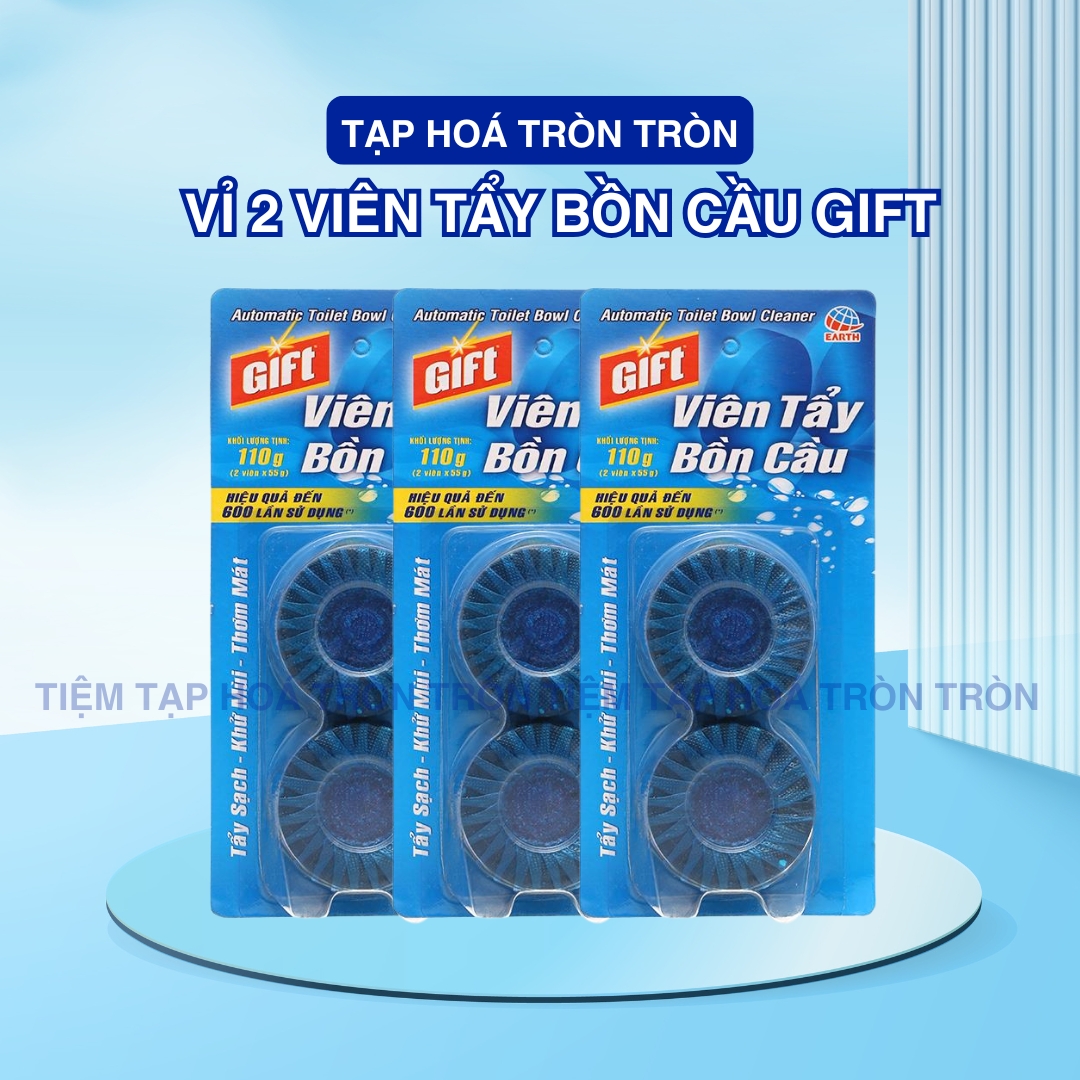 COMBO 9 VỈ VIÊN TẨY BỒN CẦU GIFT - VỈ 2 VIÊN