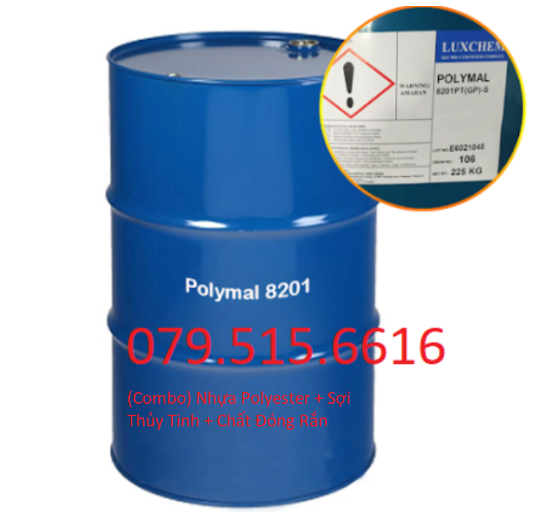 Nhựa chống thấm composite 8201 + sợi thủy tinh + chất đóng rắn