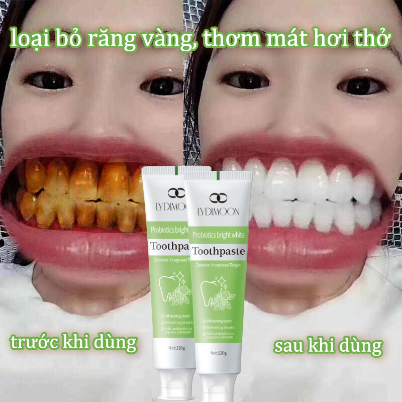 LYDIMOON Kem đánh răng kem đánh răng làm trắng răng kem loại bỏ hôi miệngBaking soda nhanh chóng loại bỏ vàng răng, làm trắng răng, tea polyphenols loại bỏ vi khuẩn răng miệng,Khử hôi miệng