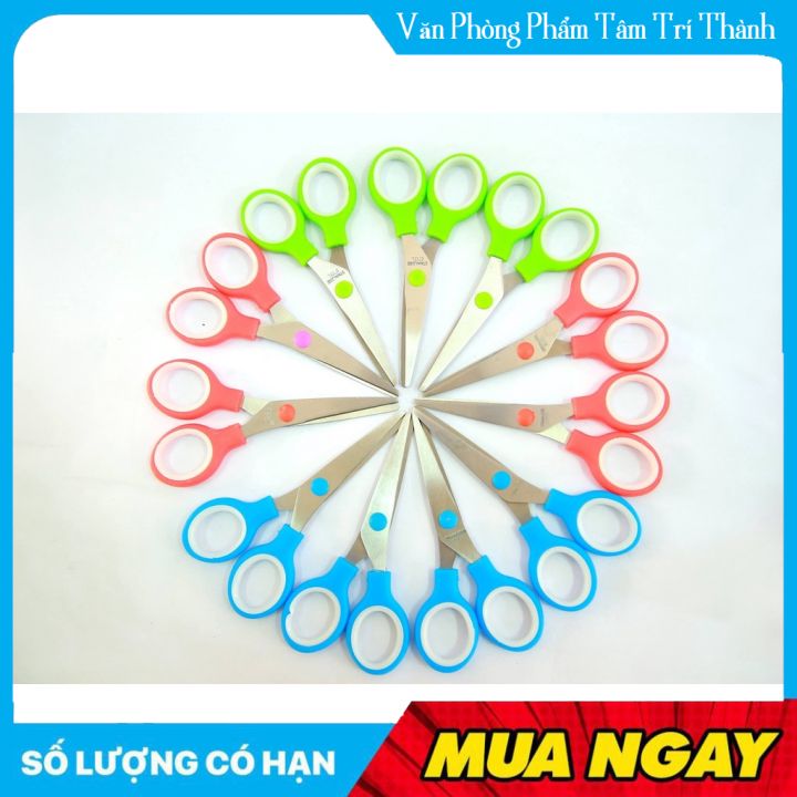Kéo học sinh cán có màu độ sắc bén cao đường cắt đẹp, kéo văn phòng | eras e708