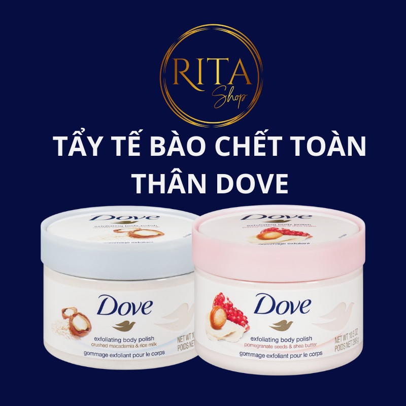 Tẩy tế bào chết dưỡng da body Dove Exfoliating Body Polish 298g