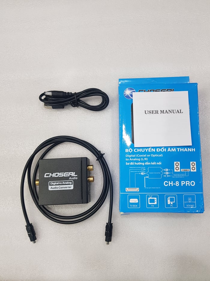 Bộ chuyển đổi âm thanh quang học Optical sang AV CHOSEAL