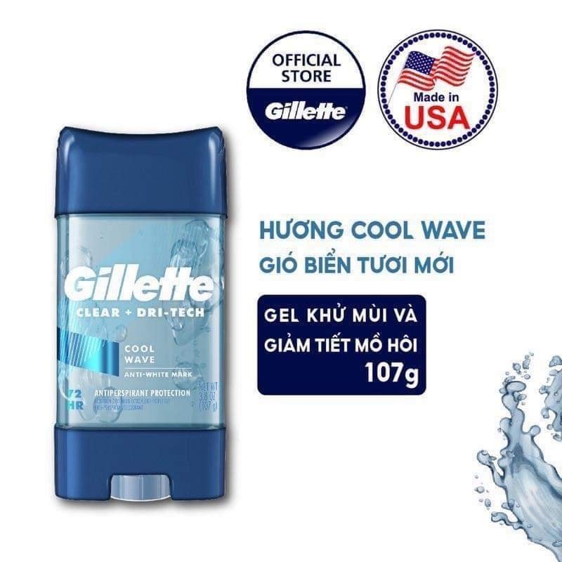 Lăn khử mùi cho nam Gillette Clear Gel 107g