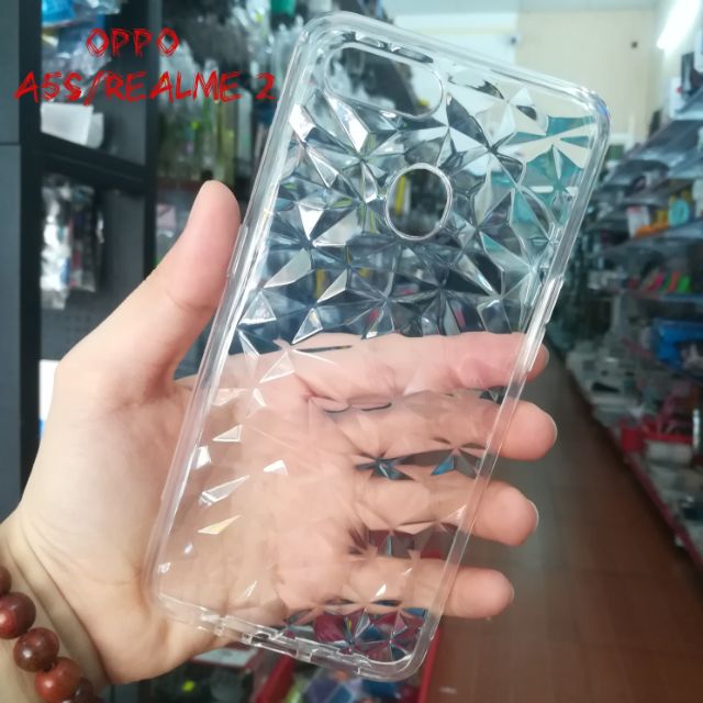 ỐP LƯNG OPPO A5S REALME 2 DẺO TRONG SUỐT VÂN 3D