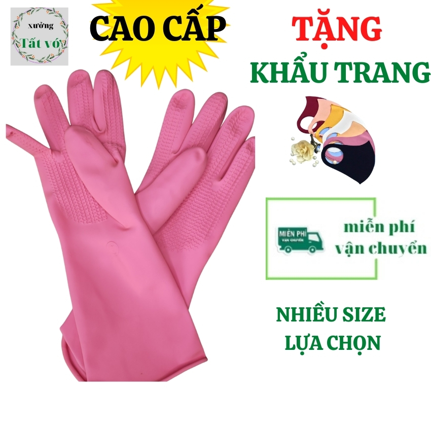 [FREE SHIP + QUÀ TẶNG] Bao tay cao su tự nhiên -Găng tay cao su rửa chén bát Nhiều Size (CÓ VIDEO) Gang tay cao su-Bao tay cao su dọn dẹp nhà cửa-vệ sinh (loại 1) HÀNG VIỆT NAM -TẶNG KÈMKHẨU TRANG