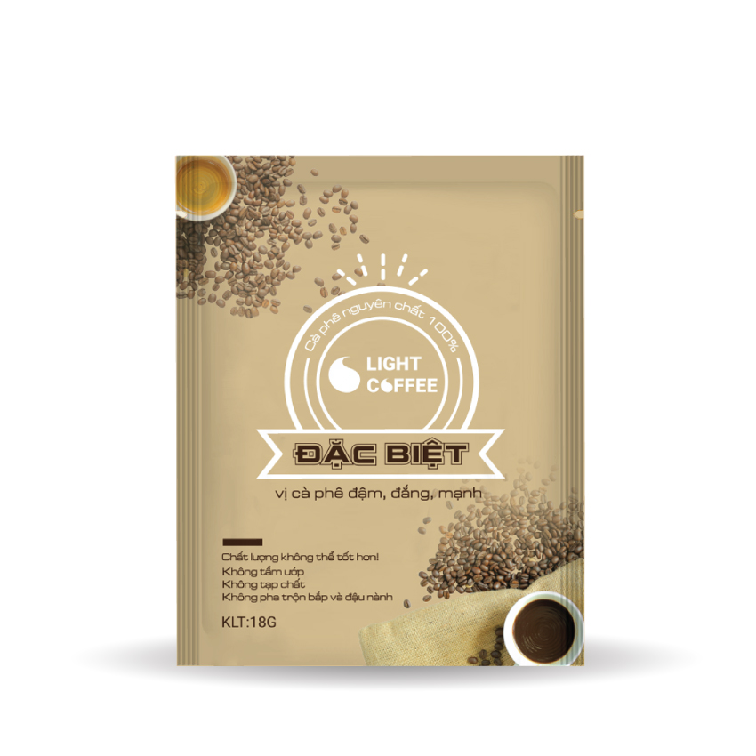 Cà phê Đặc biệt Light Coffee, túi giấy tiện lợi - Túi 18g - Lazcoin