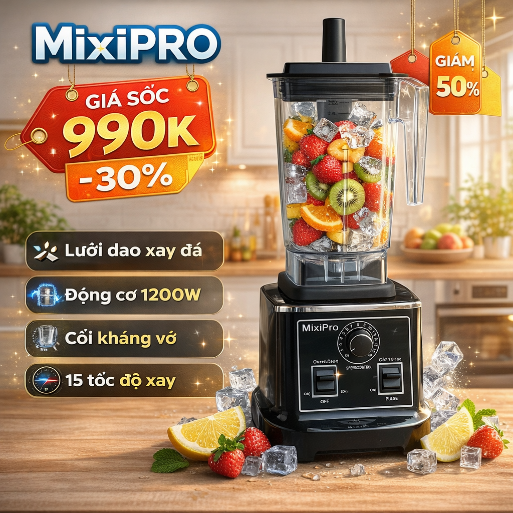 Mixipro Sc 9520 – 1200W Blender for Smooth Ice |   Large Jar 2.5L |   15 Speeds