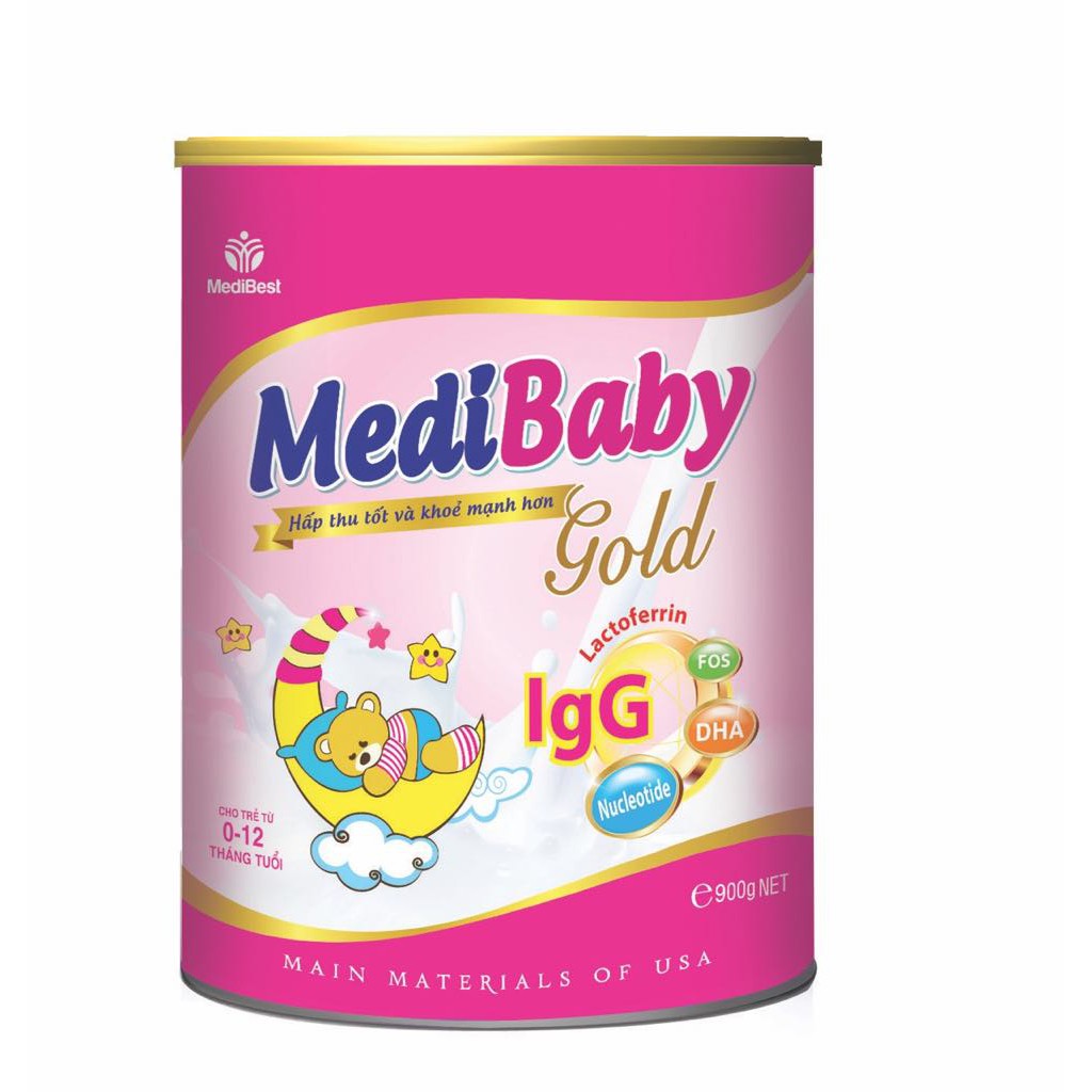 Sữa medi baby 900g - dành cho trẻ sơ sinh hỗ trợ tiêu hóa và tăng cân khỏe mạnh