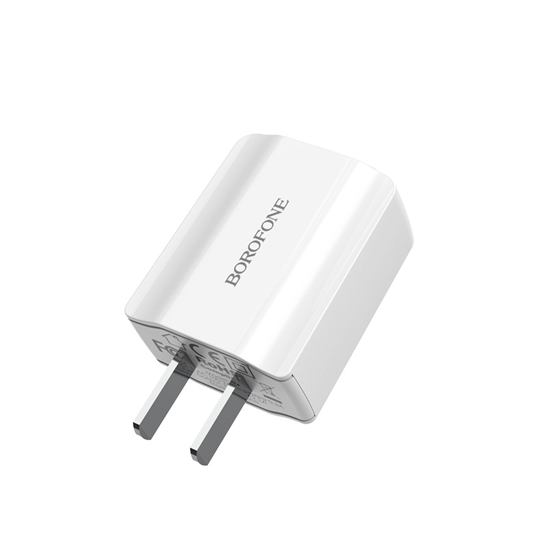 Cốc sạc củ sạc 1 cổng đầu ra 2.1a có kèm cáp lightning, micro-usb hoặc usb-c borofone ba15 smartport
