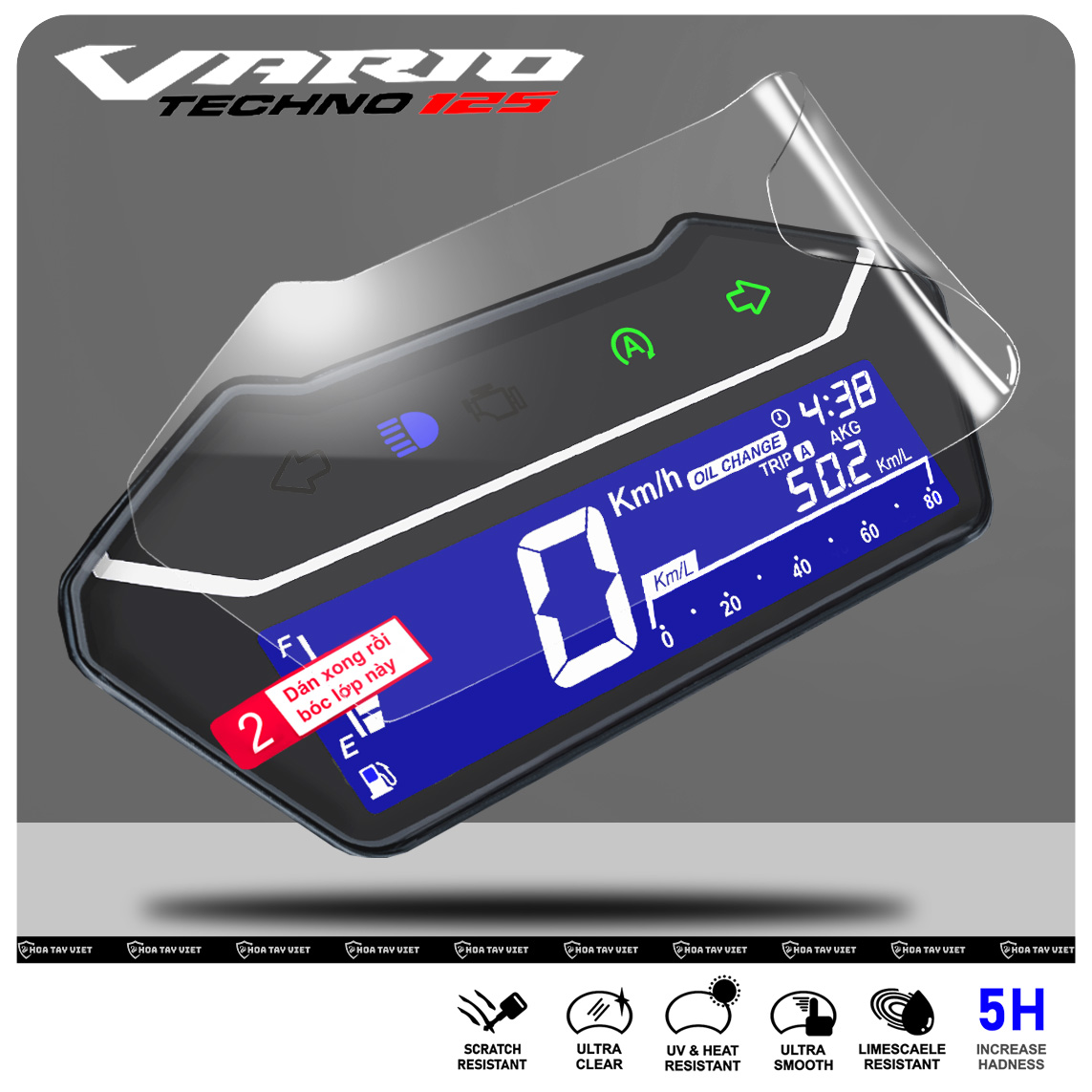 Miếng dán bảo vệ mặt đồng hồ vario cao cấp chống trầy xước mặt đồng hồ vario