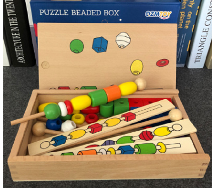 Bộ montessori -thanh que xâu hạt