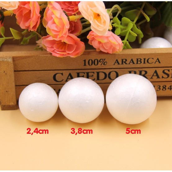 Xốp tròn trang trí size 2,4-5cm