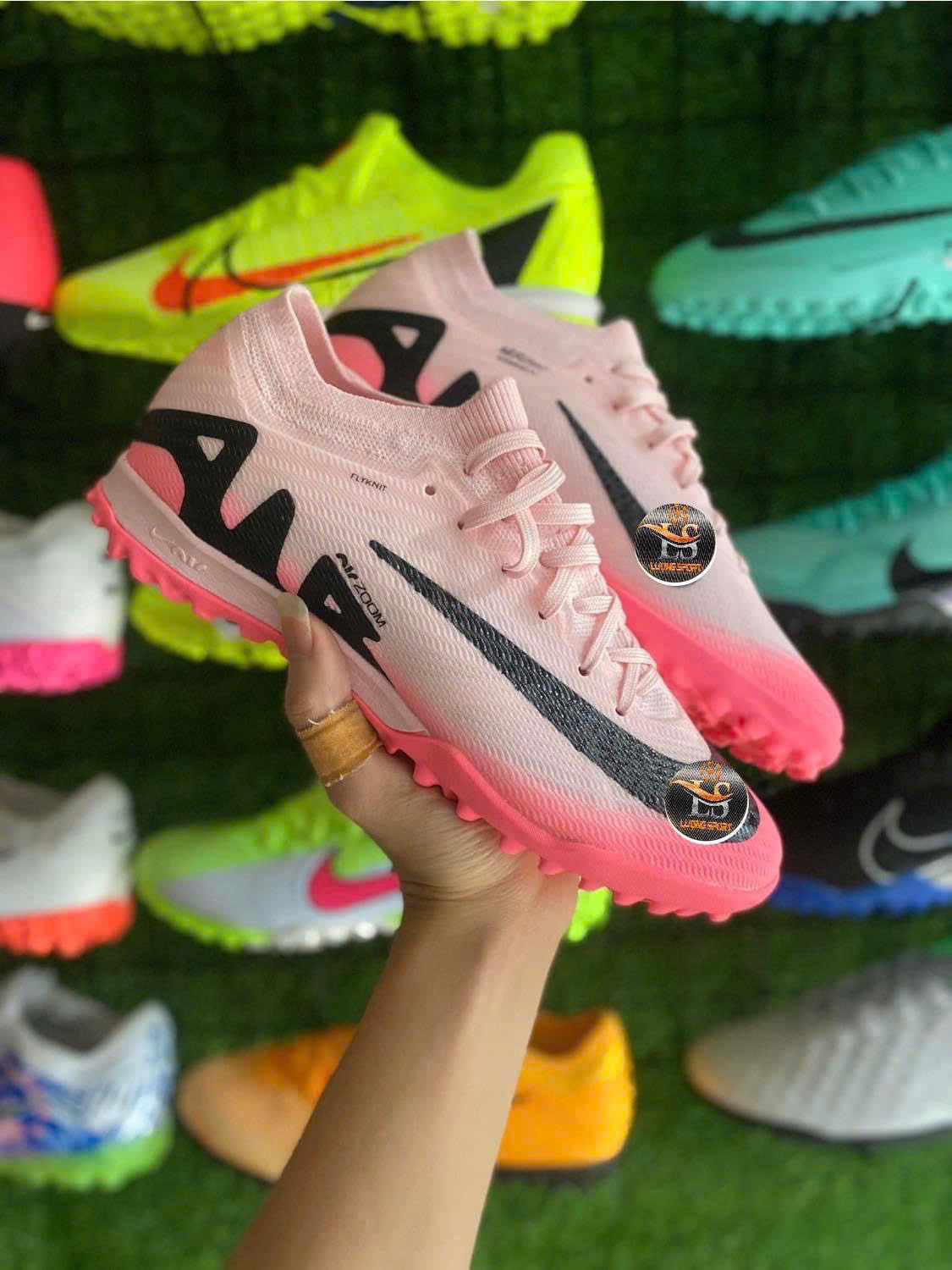 Giày Bóng Đá Vapor15 Elit TF-Tặng kèm tất dệt kim băng keo
