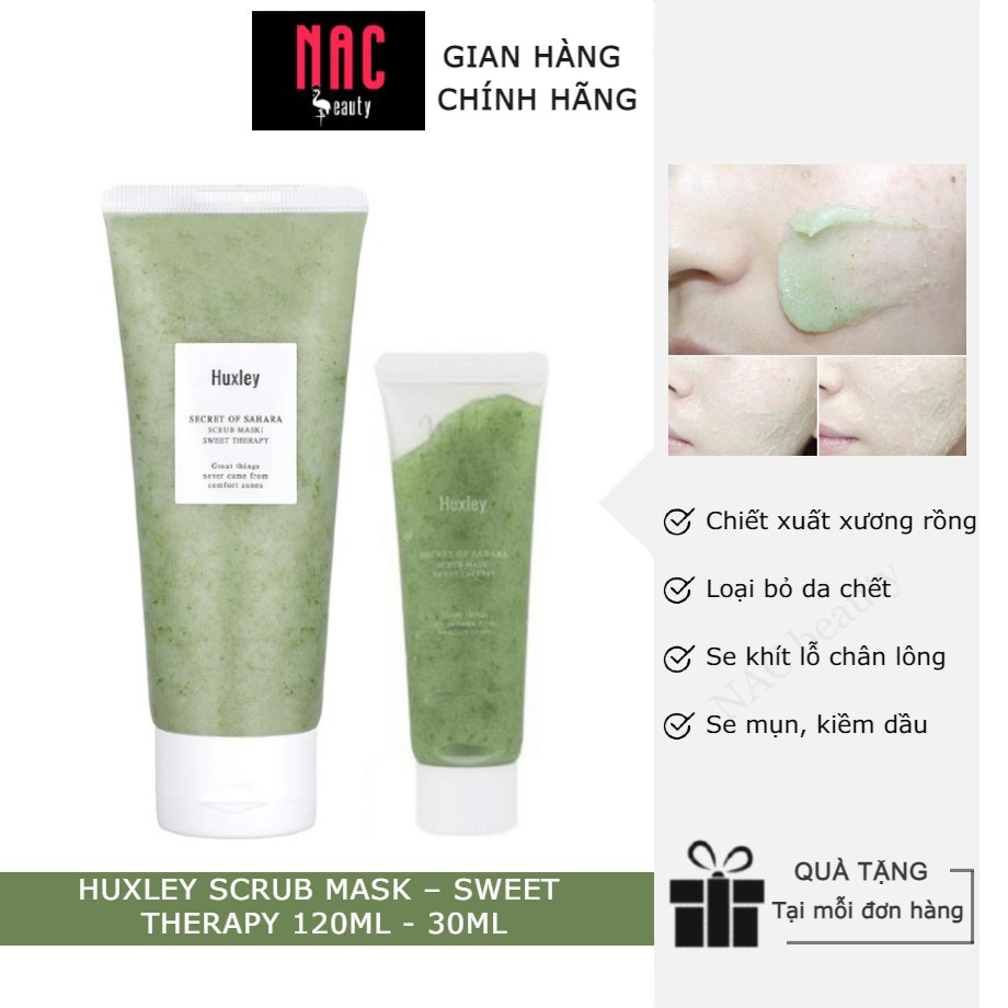 Mặt nạ tẩy tế bào chết chiết xuất từ xương rồng Huxley Scrub Mask; Sweet Therapy _ Huxley Chính Hãng