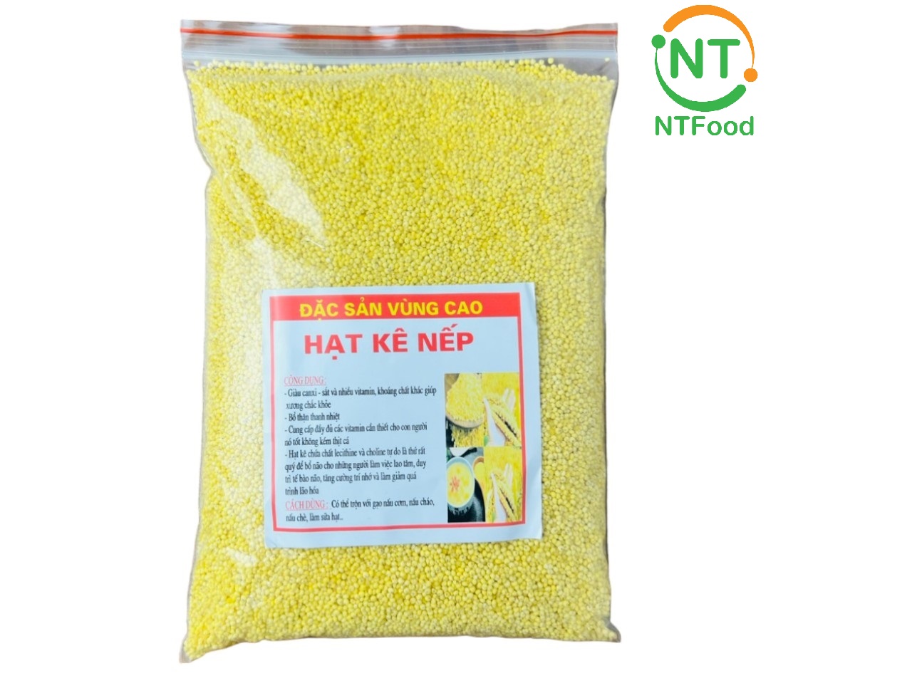 Hạt kê nếp vàng ngon loại 1 thơm, dẻo gói 1kg ntfood - nhất tín food