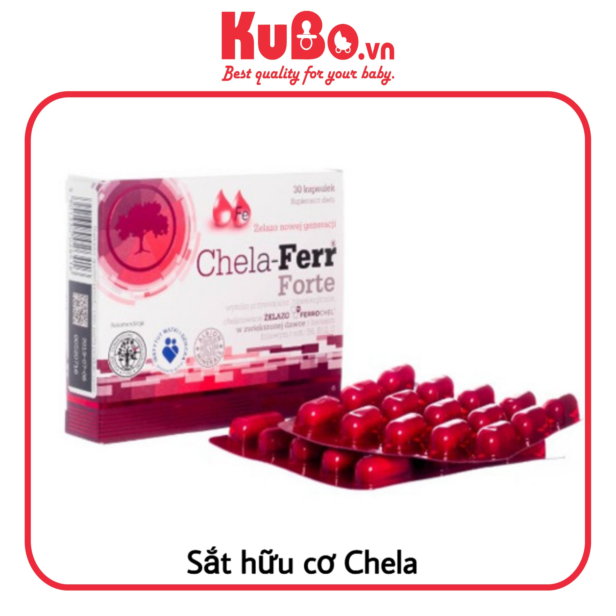 Sắt Hữu Cơ Chela Ferr Cho Bà Bầu Giúp Bổ Máu, Không Gây Táo Bón