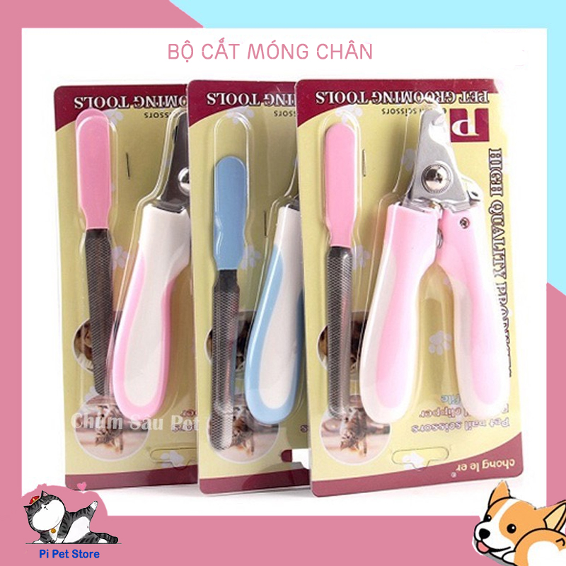 Kìm cắt móng cho chó mèo - Bộ kềm bấm kèm dũa móng chân cho chó mèo - Pi Pet Store