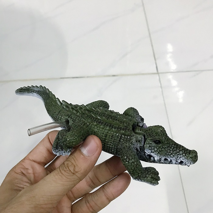 "Hoàn tiền đến 10%" CÁ SẤU ĐÓNG MỞ MIỆNG TRANG TRÍ HỒ CÁ NON BỘ DÀI 25CM