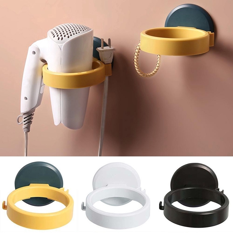 Durable Wall-mounted Hair Dryer Holder Bathroom Hair Dryer Storage