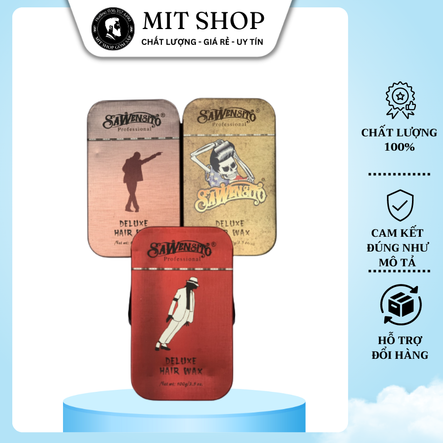 Sáp vuốt tóc sawensito deluxe hair wax nắp trượt 100g