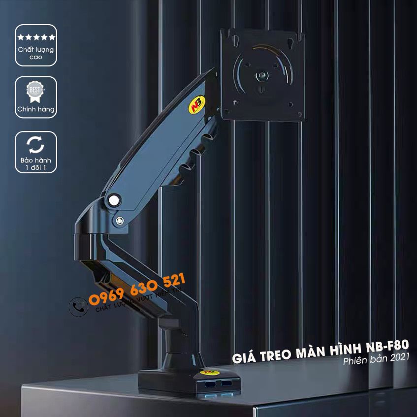 Giá treo màn hình nb-f80 17-30 inch - tải trọng 9kg - phiên bản 2022
