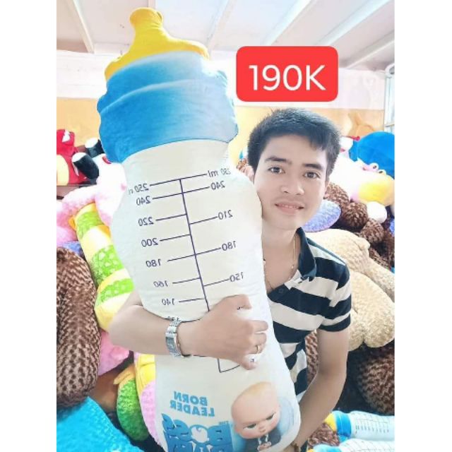 Gấu bông gối ôm bình sữa size to