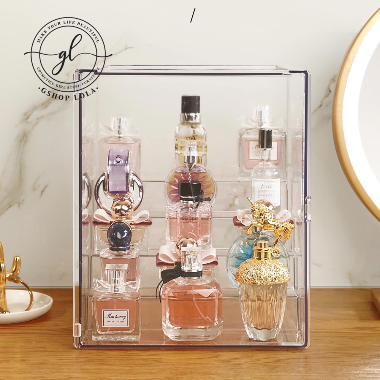 [CÓ SẴN] Tủ đựng nước hoa 5 tầng