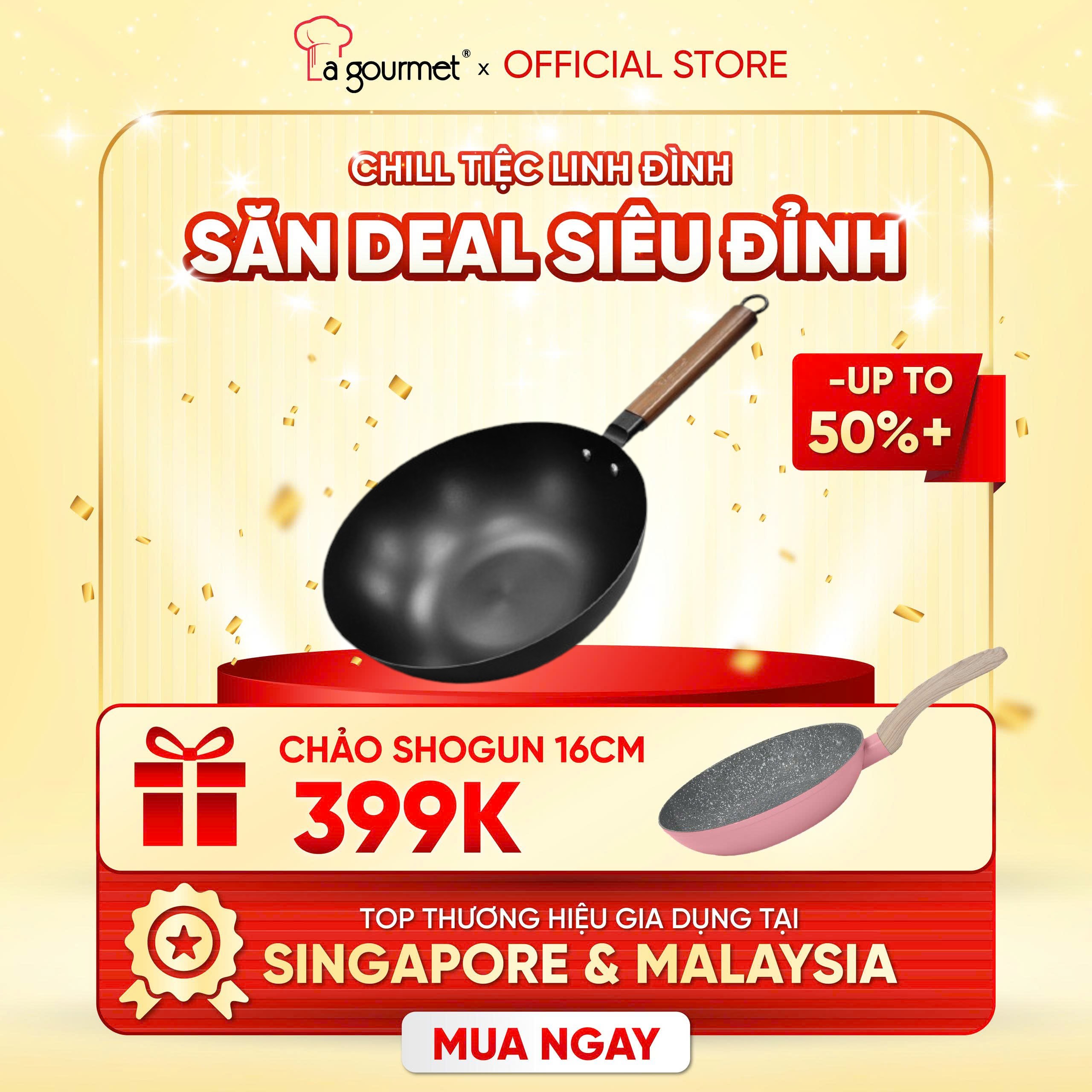 Chảo Thép chống dính 26cm lòng sâu tự nhiên Carbon chịu nhiệt cao tiết kiệm nhiên liệu Hikaru La gourmet an toàn sức khỏe sử dụng bếp từ chính hãng thương hiệu Mỹ và Sigapore Thương hiệu uy tín 1 tay cầm chính hãng an toàn sức khỏe 417725