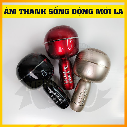 Mic karaoke kèm loa Bluetooth ys 09 mic cao cấp hiệu ứng đổi giọng, livestream, thu âm, công suất lớn