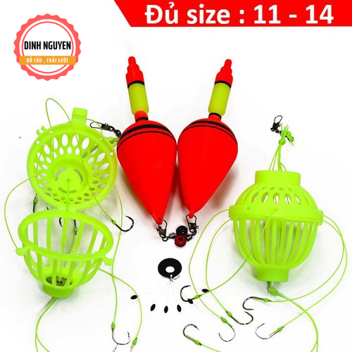 Combo 2 bộ lưỡi câu lăng xê mè bom mè - hộp mè