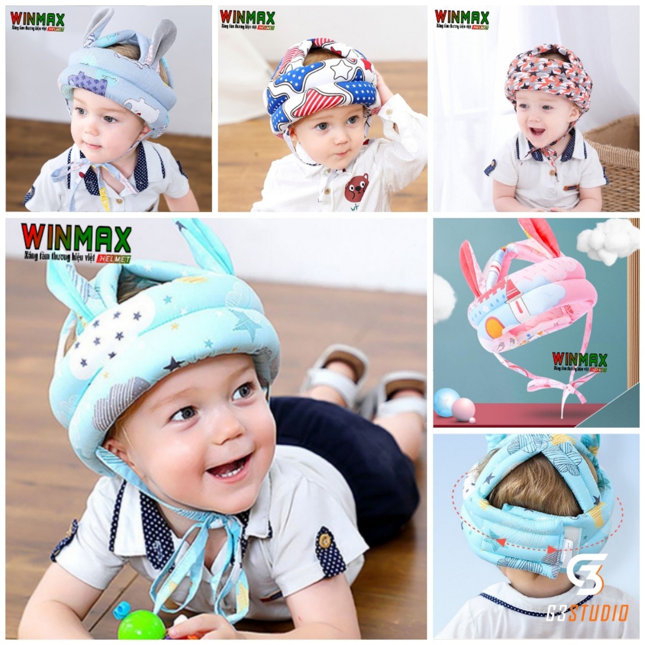 WINMAX HELMET Nón Bảo Hiểm Cho Bé Tập Đi 06 Tháng đến 36 tháng Siêu CUTE
