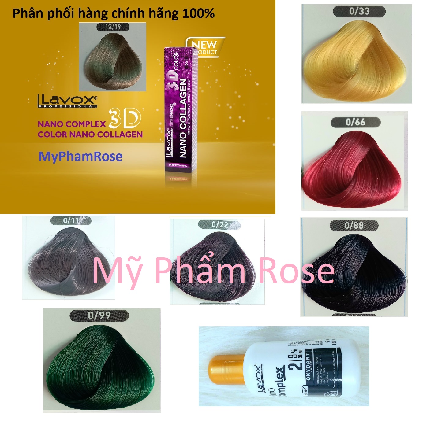 Nhuộm lavox MIX MÀU NHUỘM (TẶNG KÈM OXY NHUỘM) nhuộm tóc lavox tím SPECIAL MIX Nano Collagen 3D