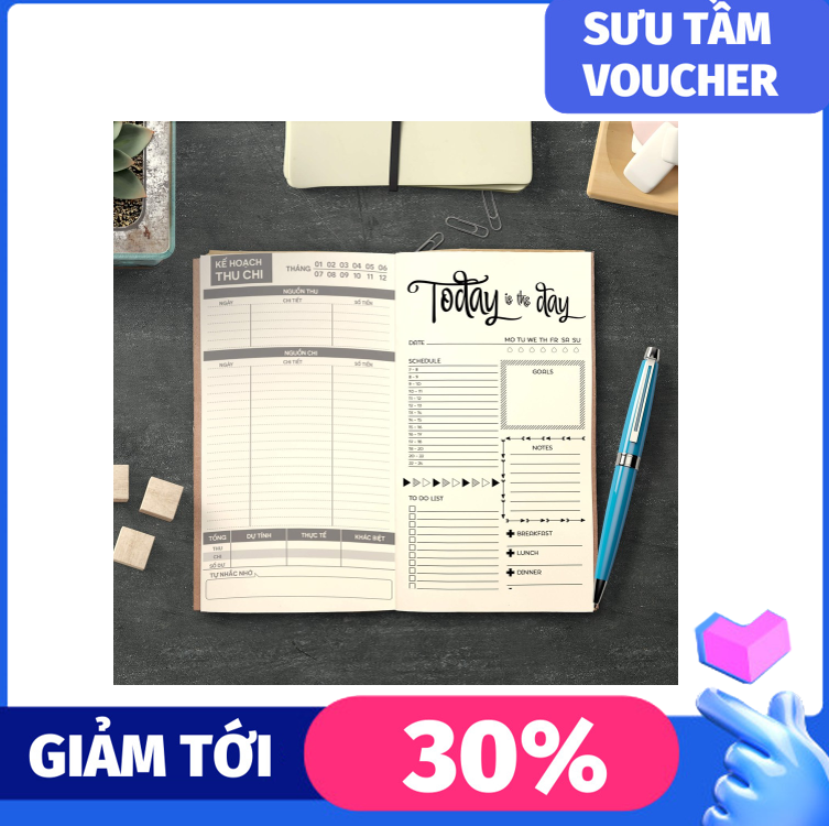 Sổ tay planner MIX gồm Thu Chi - Daily Planner - Nhật ký "Kiếm tiền giữ tiền"