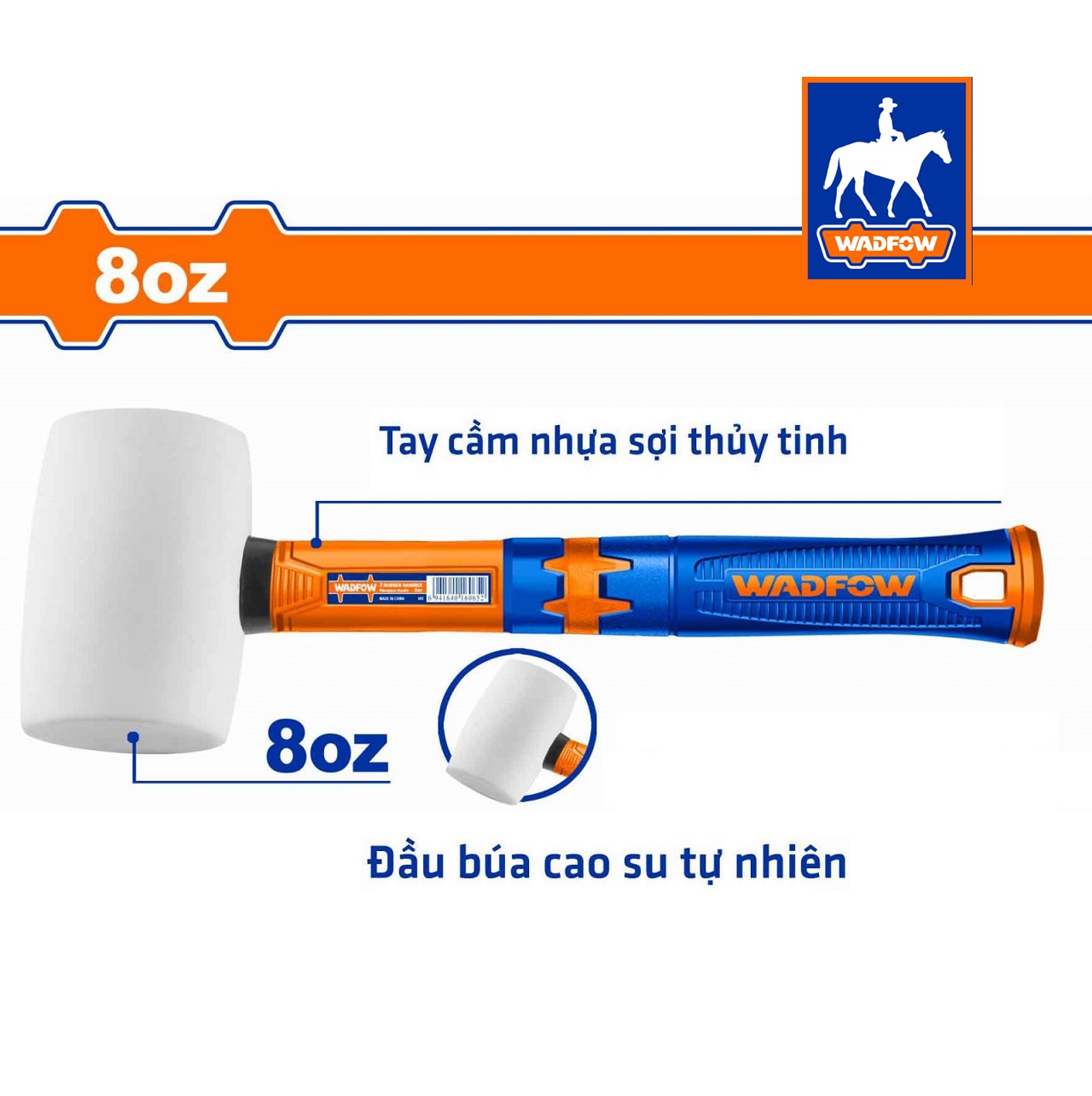 Búa cao su đầu trắng 8oz 220g rubber mallet wadfow