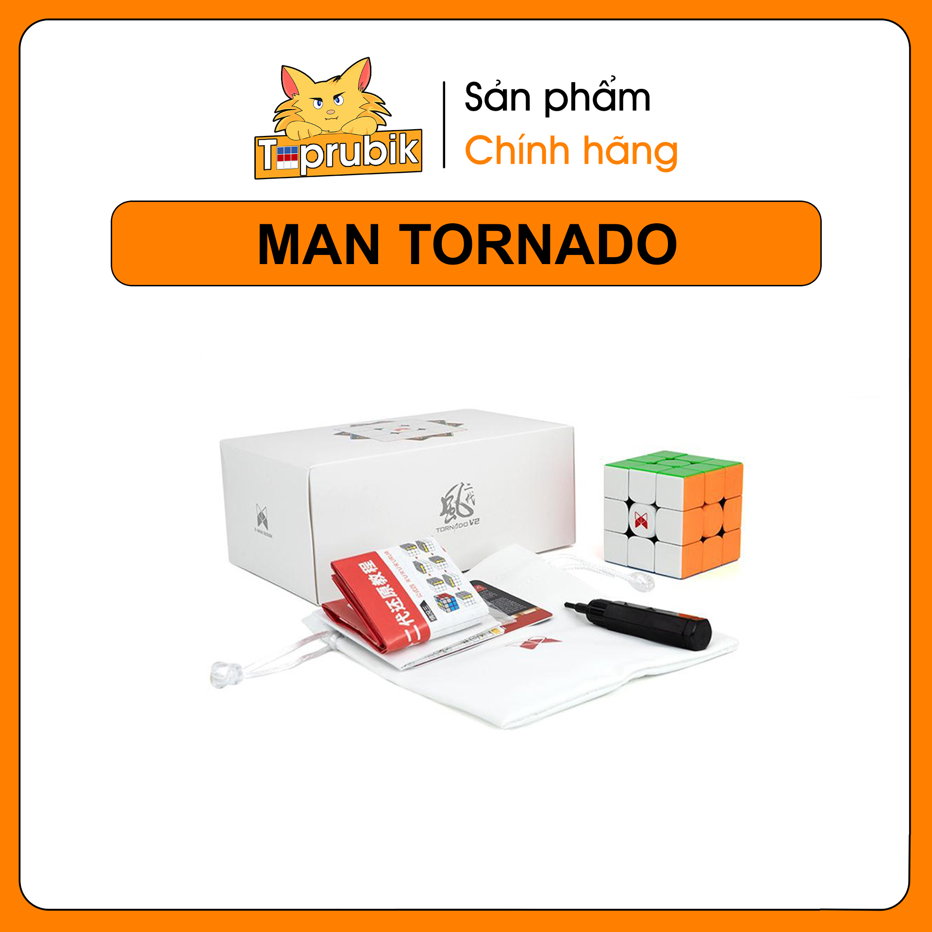 Rubik 3x3 qiyi x-man tornado v2 rubic 3 tầng nam châm thế hệ thứ 2 chính hãng qiyi