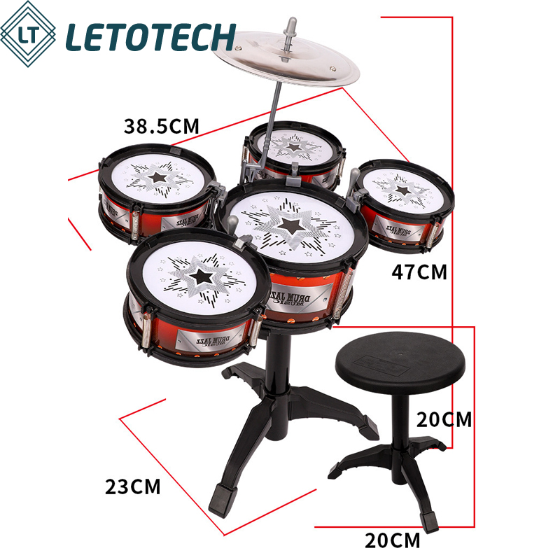 Đồ chơi trẻ em - Dàn trống full bộ 5 trống cho trẻ từ 3-6 tuổi