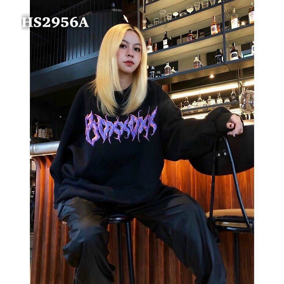 Áo hoodie nỉ họa tiết chữ loang cá tính hot hit