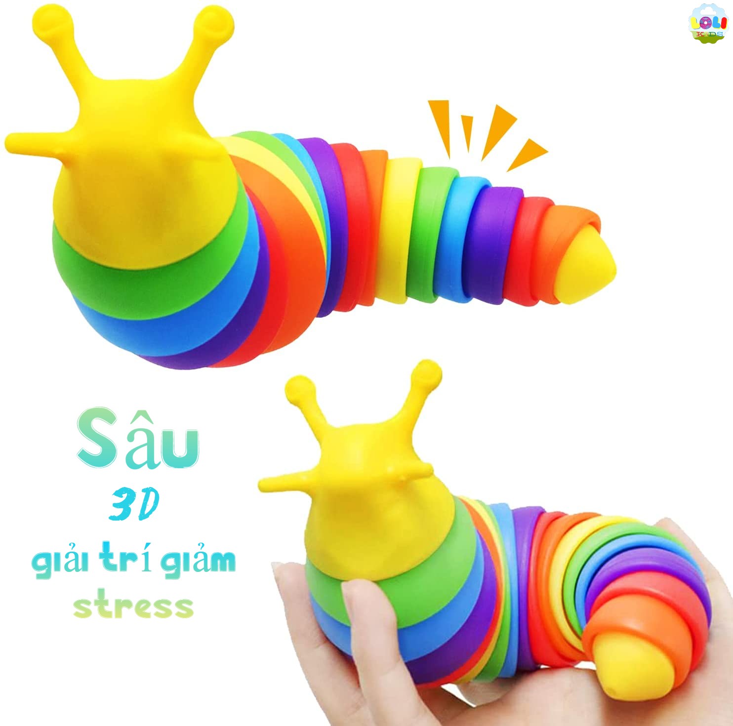 Đồ chơi con sâu giải trí, giảm stress cho mọi lứa tuổi