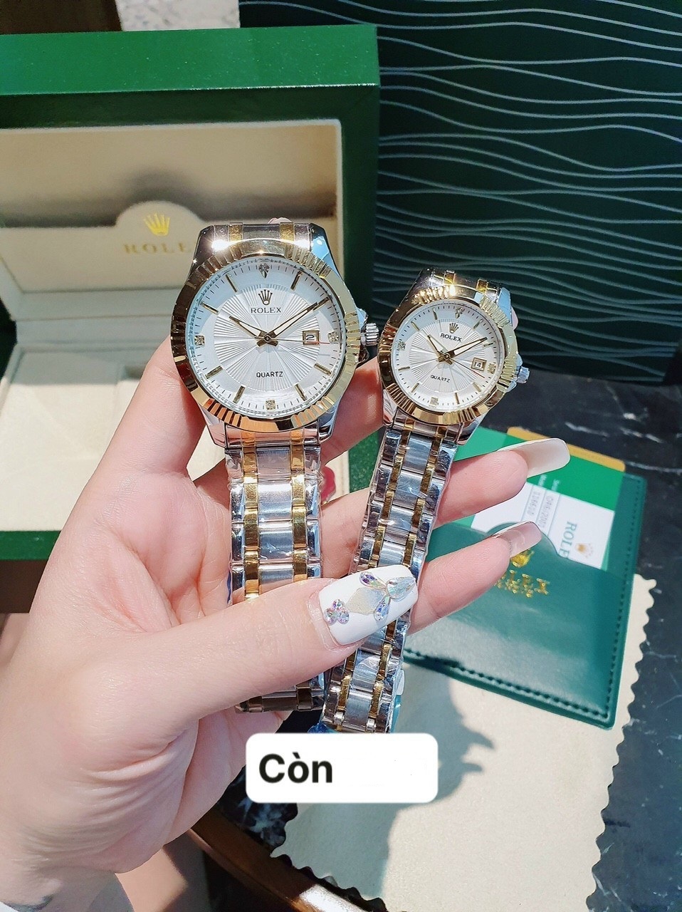 Đồng hồ cặp nam nữ thời trang cao cấp nam size 40mm nữ 32mm