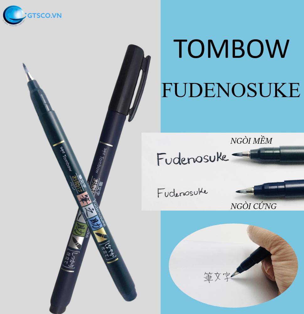 Bút TOMBOW FUDENOSUKE chuyên viết Hán Tự, Calligraphy, Brush Lettering