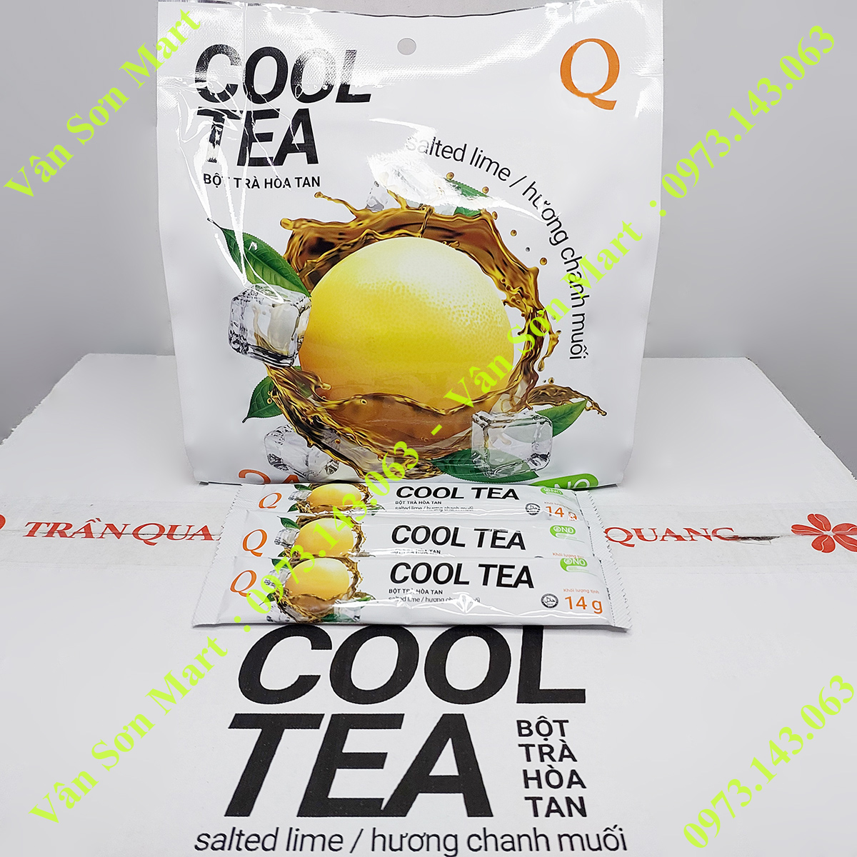 Trà Chanh Muối Cool Tea Trần Quang 336g (24 gói dài x 14g)