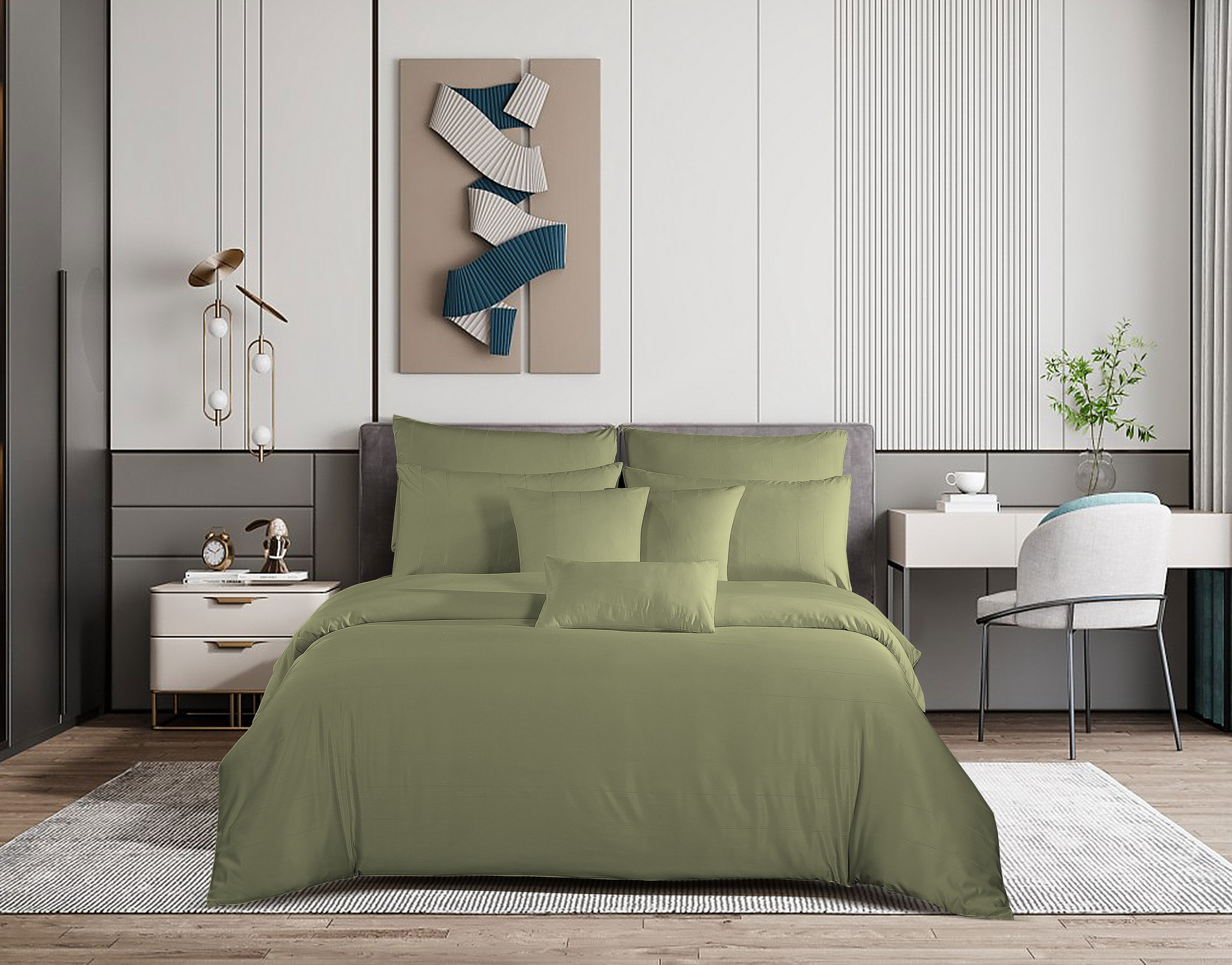 Bộ ga và Vỏ gối Akemi Tencel Touch Clarity, gồm 5 món King Queen